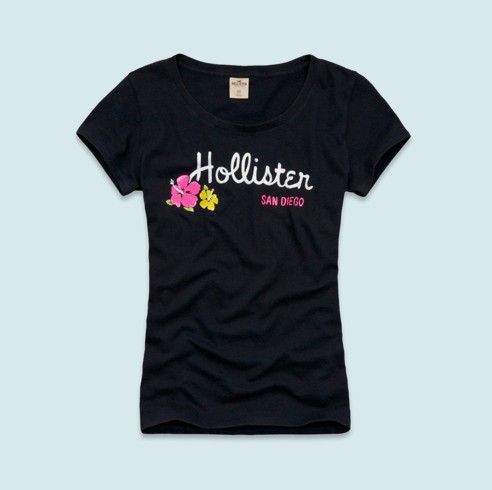 Hollister Mujeres De Cuello Redondo Corto Remera HCO4893
